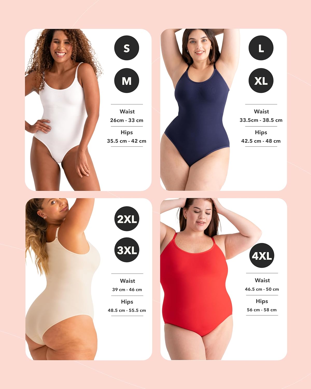 SHAPERMINT Bodysuits for Women - Body Shaper Tummy Control Bodysuit, Shapewear Bodysuits for Women, Scoop Neck Plus Size