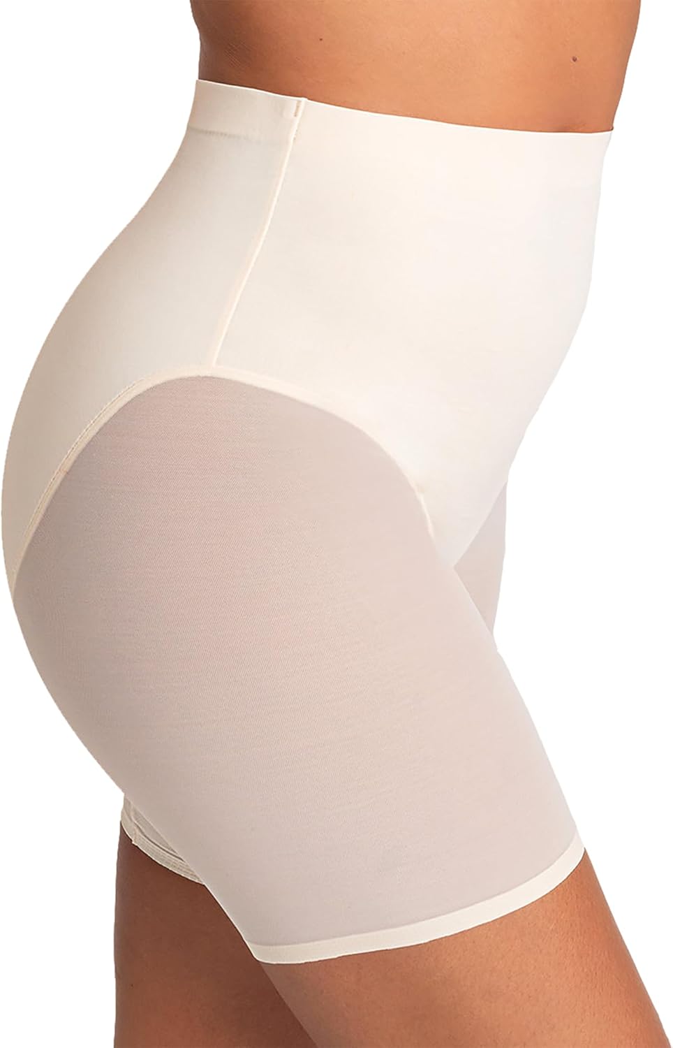 SHAPERMINT Compression Shorts - High Waisted Women Mesh Body Shaper Shorts - Under Dress Shapewear Shorts, No Chub Rub